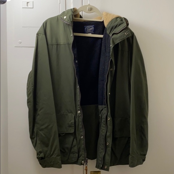 Green army styled J. crew jacket. Size Large - Picture 1 of 3